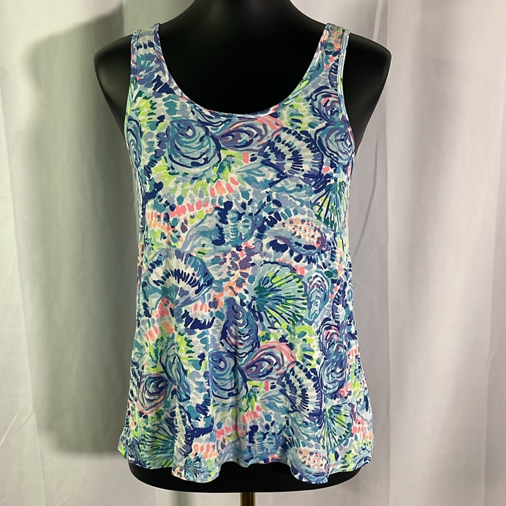 Lilly Pulitzer Ocean Commotion Print Knit Pajama Tank Top